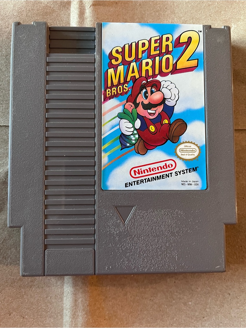 Nintendo Super Mario Bros. 2 NES Cartridge - Gray with Colorful Label